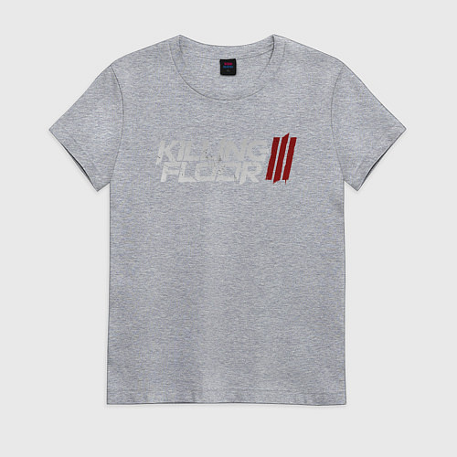 Женская футболка Killing floor 3 logo / Меланж – фото 1