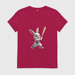 Женская футболка Зайчик чемпион