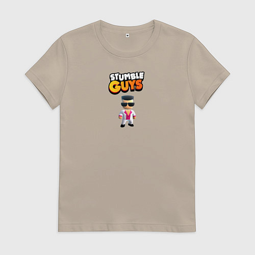 Женская футболка Stumble guys / Миндальный – фото 1