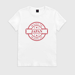 Футболка хлопковая женская Сделано в Японии, цвет: белый