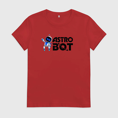 Женская футболка Астро бот весёлый робот / Красный – фото 1