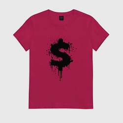 Женская футболка Доллар - знак