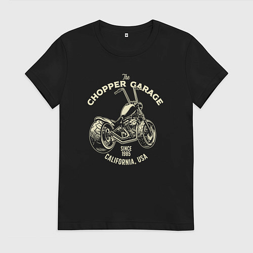 Женская футболка Chopper garage / Черный – фото 1