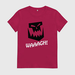 Футболка хлопковая женская Warhammer waaagh game, цвет: маджента