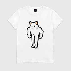 Женская футболка Кот качок