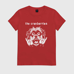 Футболка хлопковая женская The Cranberries rock dog, цвет: красный