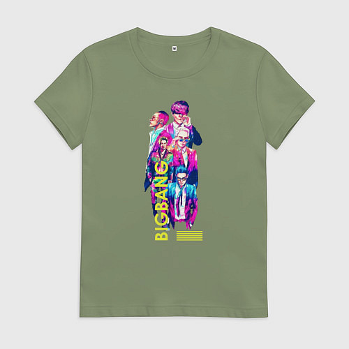 Женская футболка Big bang в неоновом стиле / Авокадо – фото 1