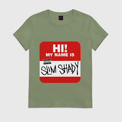 Женская футболка Eminem - slim shady sticker
