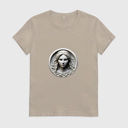 Женская футболка Дева античный портрет знак западного зодиака