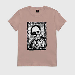 Футболка хлопковая женская Gaslight Grin, цвет: пыльно-розовый