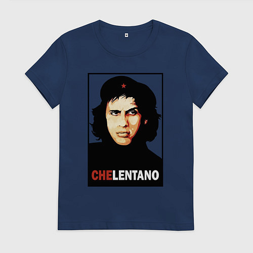 Женская футболка Che guevara - Chelentano / Тёмно-синий – фото 1