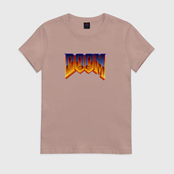 Женская футболка Doom logotype