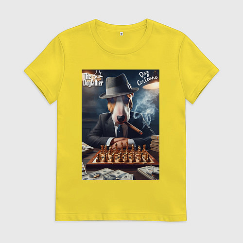 Женская футболка Dog Corleone - meme / Желтый – фото 1