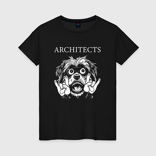 Женская футболка Architects rock dog / Черный – фото 1