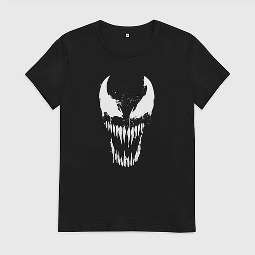 Женская футболка Веном логотип / Черный – фото 1