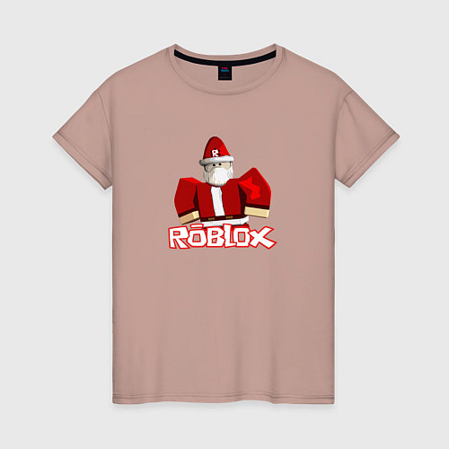 Женская футболка Санта Роблокс / Пыльно-розовый – фото 1