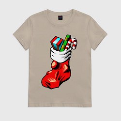 Женская футболка Рождественский чулок