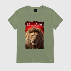 Футболка хлопковая женская Муфаса, цвет: авокадо