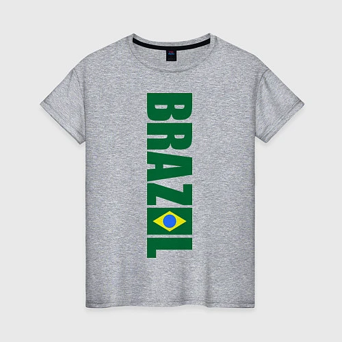 Женская футболка Brazil Football / Меланж – фото 1