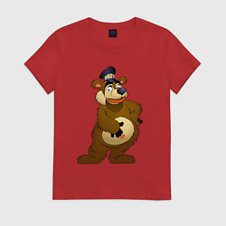 Женская футболка Мишка-почтальон