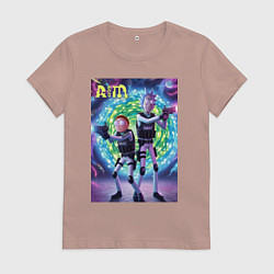 Женская футболка Рик и Морти - космический спецназ