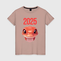 Женская футболка Оранжевая змея 2025