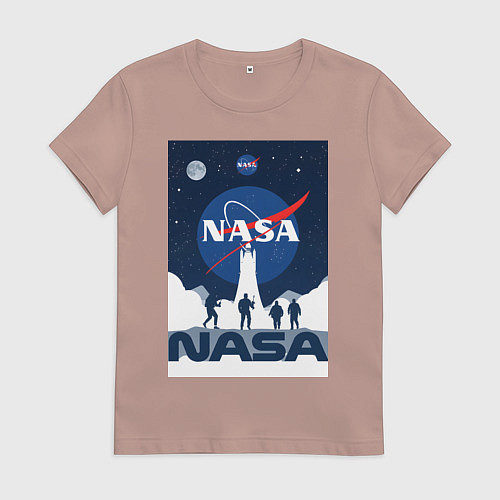 Женская футболка NASA открытия / Пыльно-розовый – фото 1