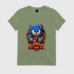 Футболка хлопковая женская Sonicexe, цвет: авокадо