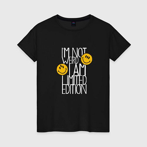 Женская футболка I am limited edition / Черный – фото 1