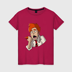 Футболка хлопковая женская Нервный диспетчер из Каламбур: Крутое пике, цвет: маджента