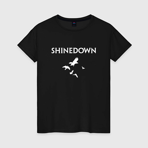 Женская футболка Shinedown - logo / Черный – фото 1