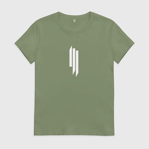 Женская футболка Skrillex - logo / Авокадо – фото 1