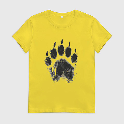 Женская футболка Медвежий след / Желтый – фото 1