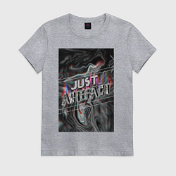 Футболка хлопковая женская Just Artefact, цвет: меланж