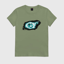 Женская футболка Горящий мяч