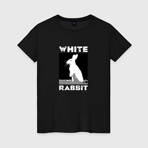Женская футболка White rabbit / Черный – фото 1