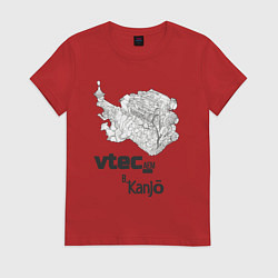 Футболка хлопковая женская Kanjo-vtec, цвет: красный