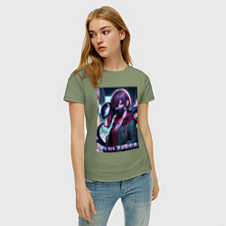 Футболка хлопковая женская We are Venom - meme, цвет: авокадо — фото 2