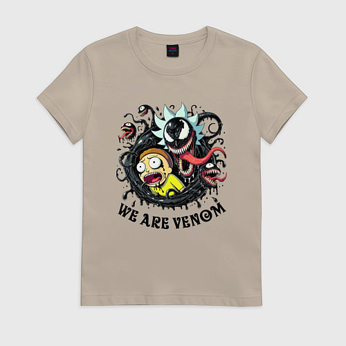 Женская футболка We are Venom - fantasy meme / Миндальный – фото 1