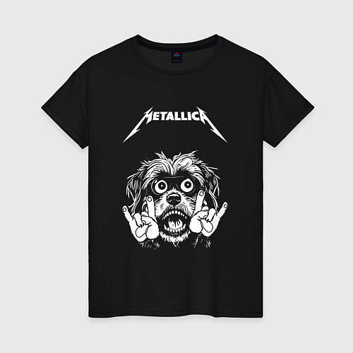 Женская футболка Metallica rock dog / Черный – фото 1