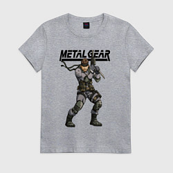 Футболка хлопковая женская Snake Solid soldier, цвет: меланж