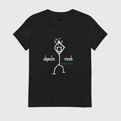 Футболка хлопковая женская Depeche Mode - Exciter merch, цвет: черный