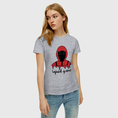 Женская футболка Squid game man / Меланж – фото 3