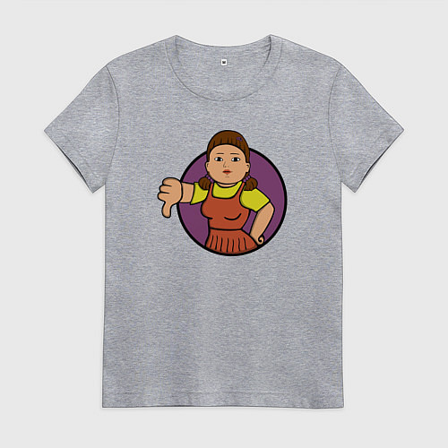 Женская футболка Squid game girl / Меланж – фото 1