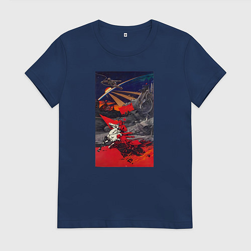 Женская футболка Советский Союз - на пути к звездам / Тёмно-синий – фото 1