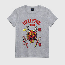 Женская футболка Stranger things - hellfire club