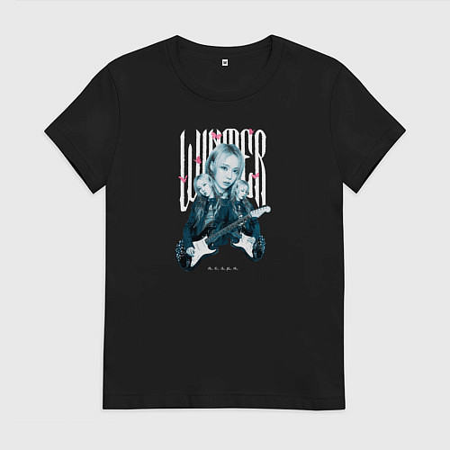 Женская футболка Winter aespa idols / Черный – фото 1