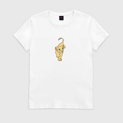 Футболка хлопковая женская Нала пара Симбы - Король лев, цвет: белый