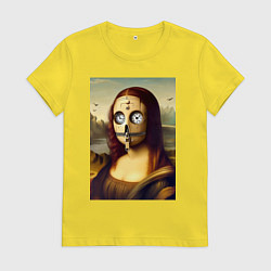 Женская футболка Mona Lisa in a mask - steampunk