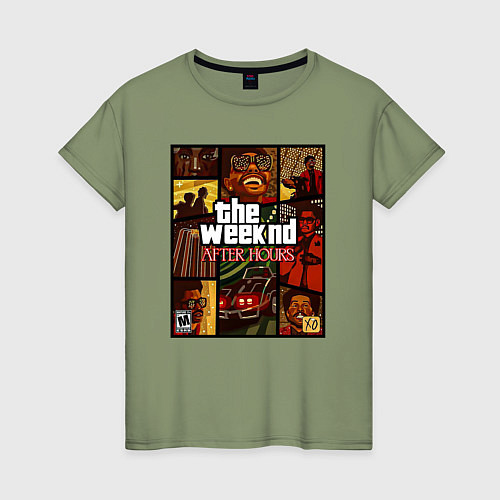 Женская футболка The weeknd постер гта / Авокадо – фото 1